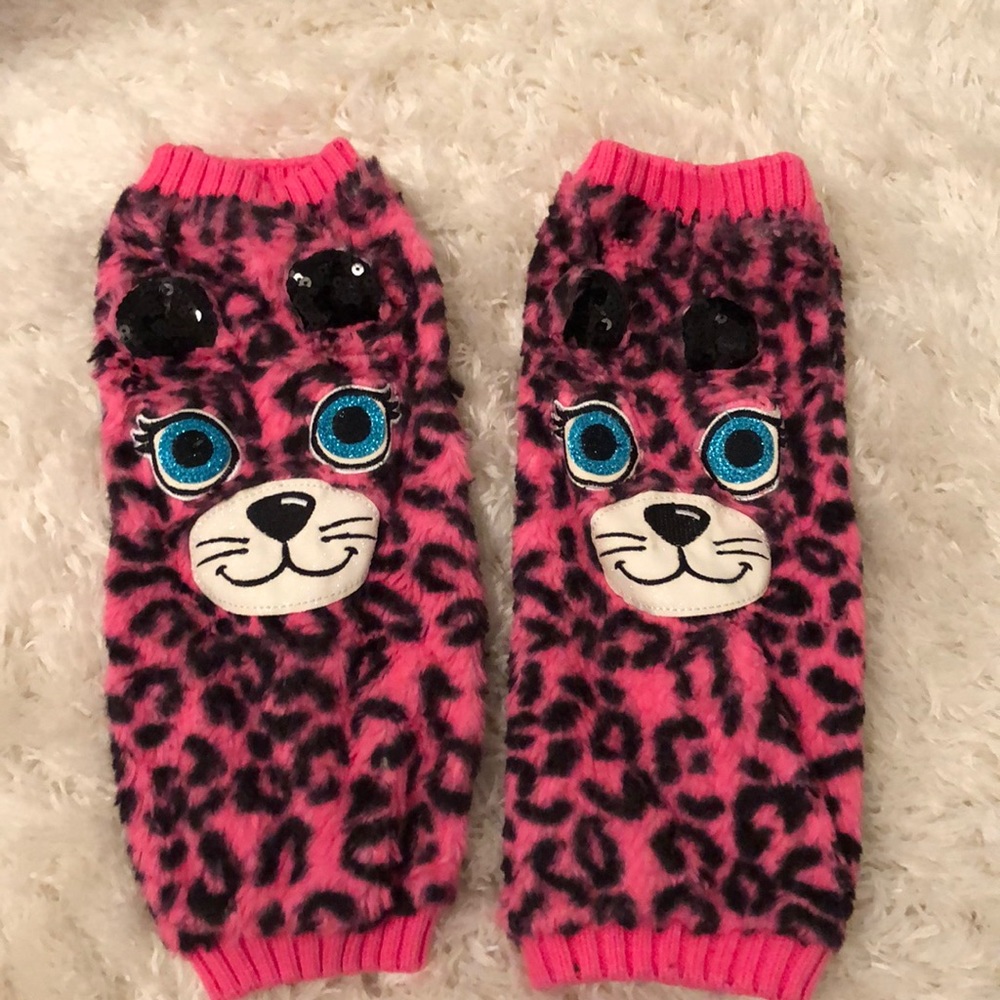 Cheetah leg warmers